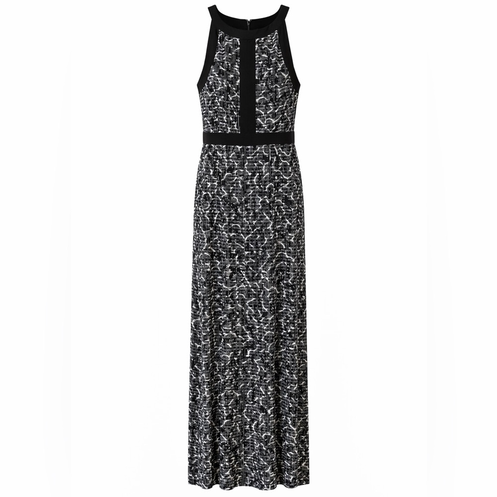 White House Black Market - Black White Printed Maxi Dress Size 0